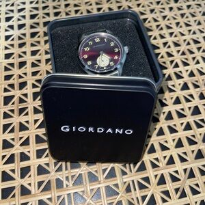 Giordano Men's Black and Red Watch